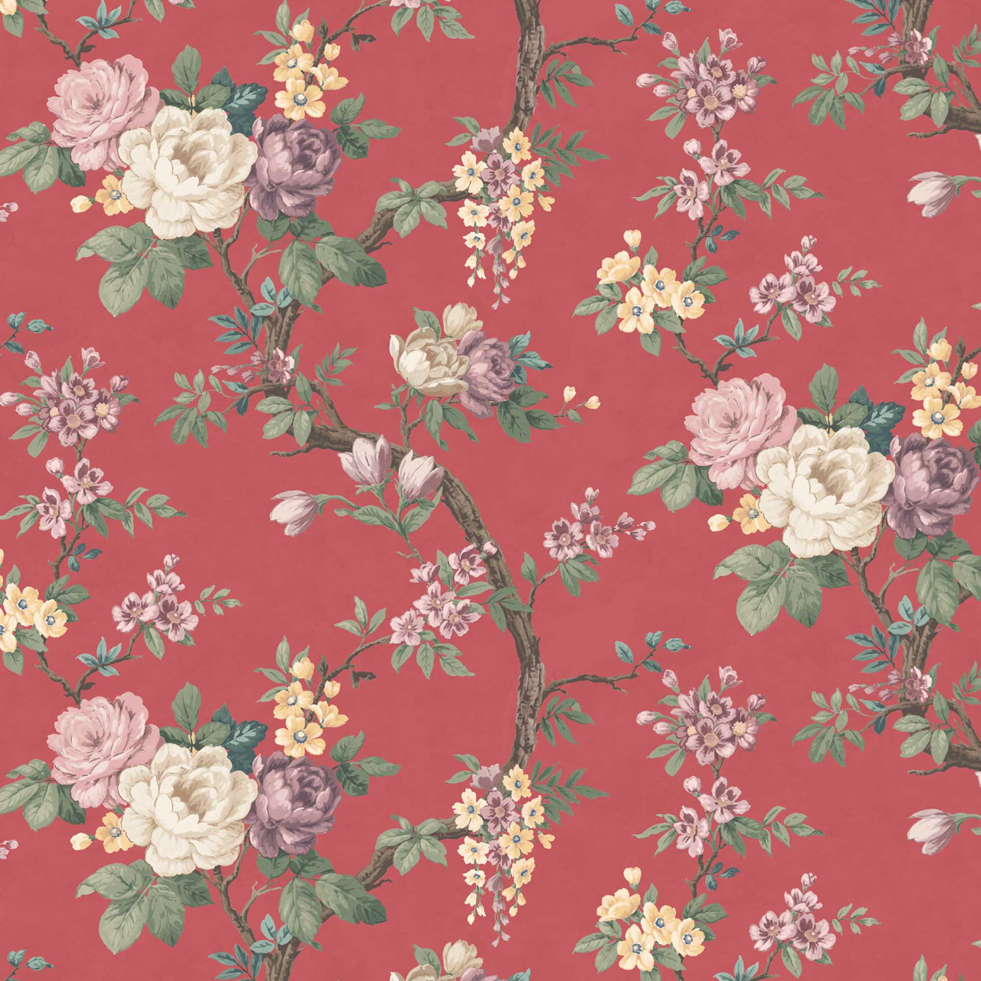 Ditsy Floral Damson Wallpaper By Woodchip & Magnolia