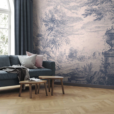 Agora Blue Blush Ready Made Mural