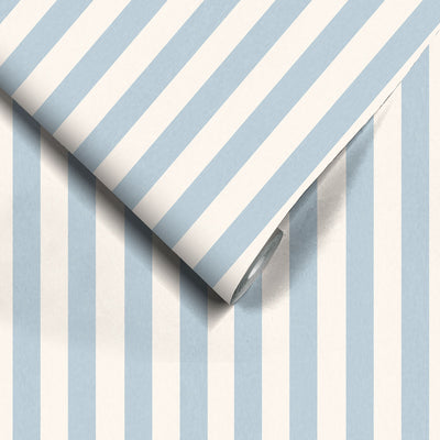 Jockey Stripe Powder Blue Wallpaper