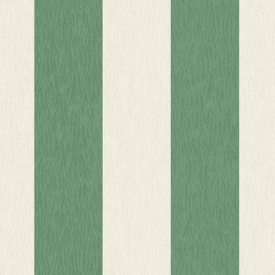 Jockey Stripe Green/Magnolia Wallpaper