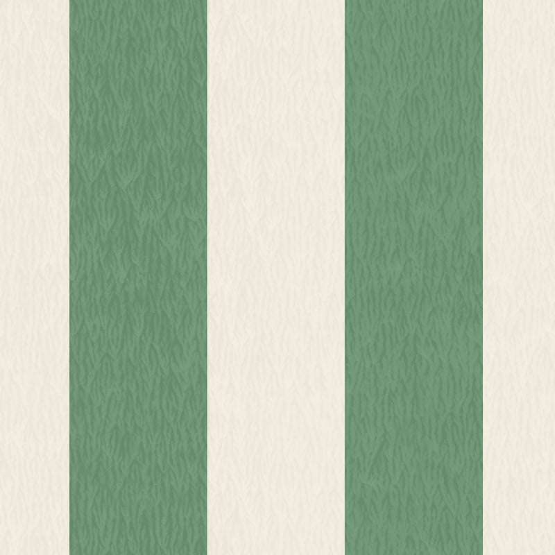 Jockey Stripe Green/Magnolia Wallpaper