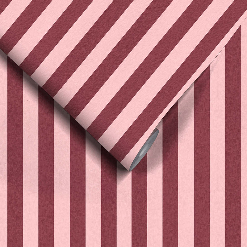 Jockey Stripe Maroon Wallpaper