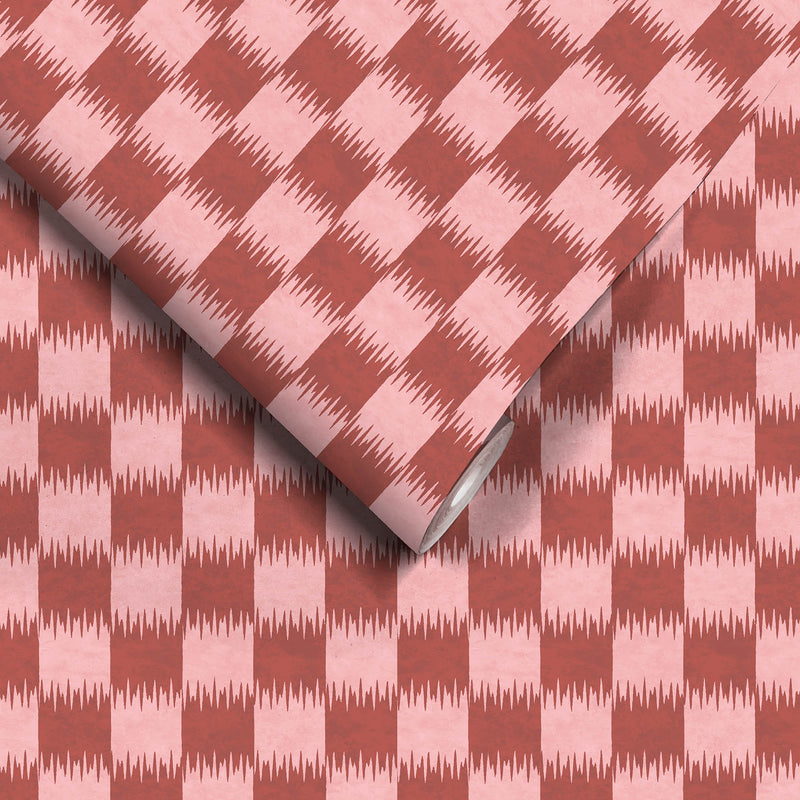 Checkmate Cherry Red Wallpaper