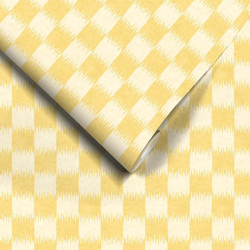 Checkmate Daffodil Yellow Wallpaper