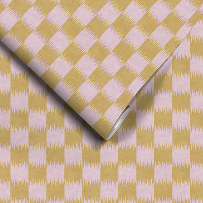 Checkmate Pistachio Cream Wallpaper