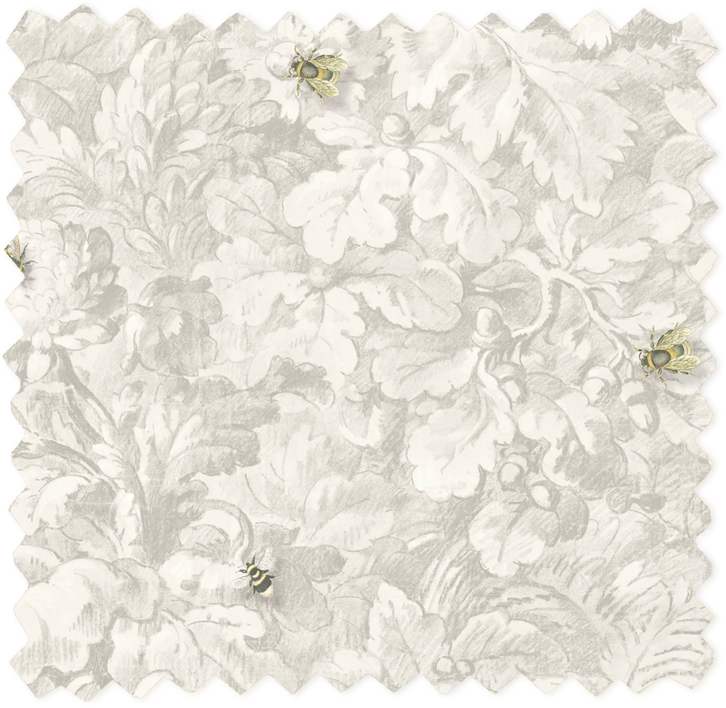 Busy Bee Natural Velvet Fabric