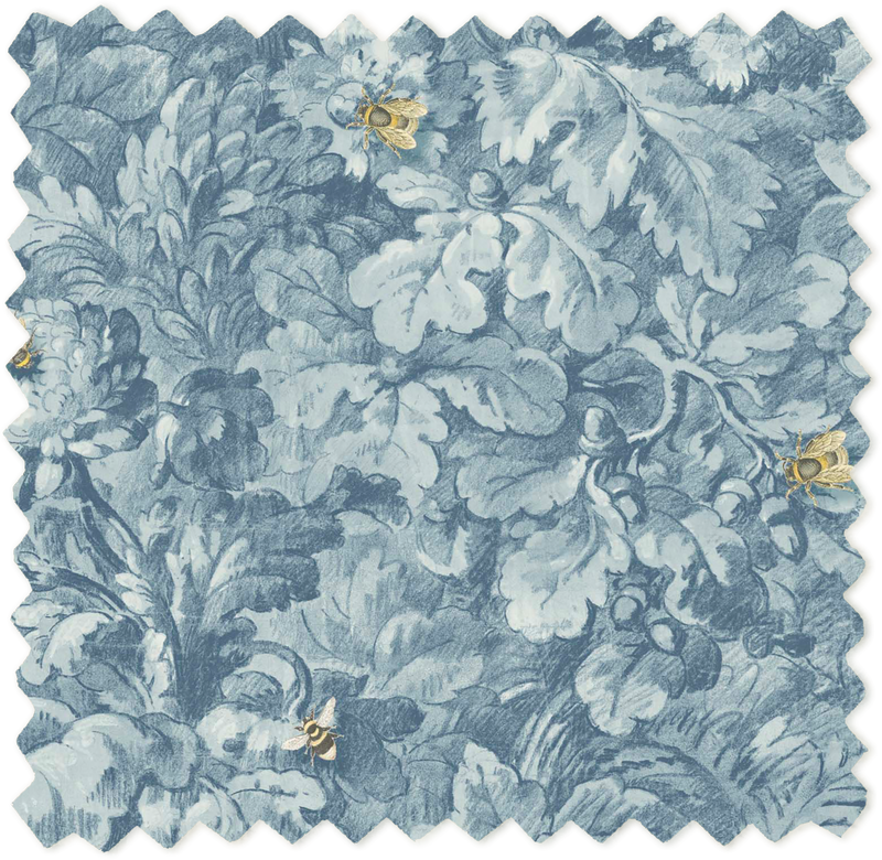 Busy Bee Reservoir Blue Velvet Fabric