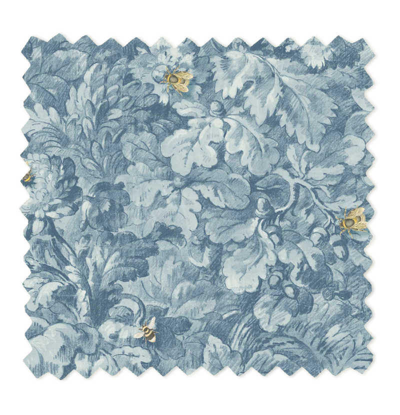 Busy Bee Reservoir Blue Velvet Fabric