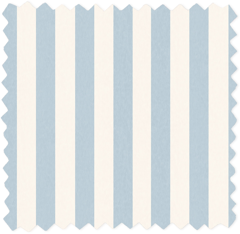 Jockey Stripe Powder Blue Linen Fabric