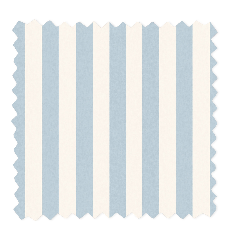 Jockey Stripe Powder Blue Linen Fabric