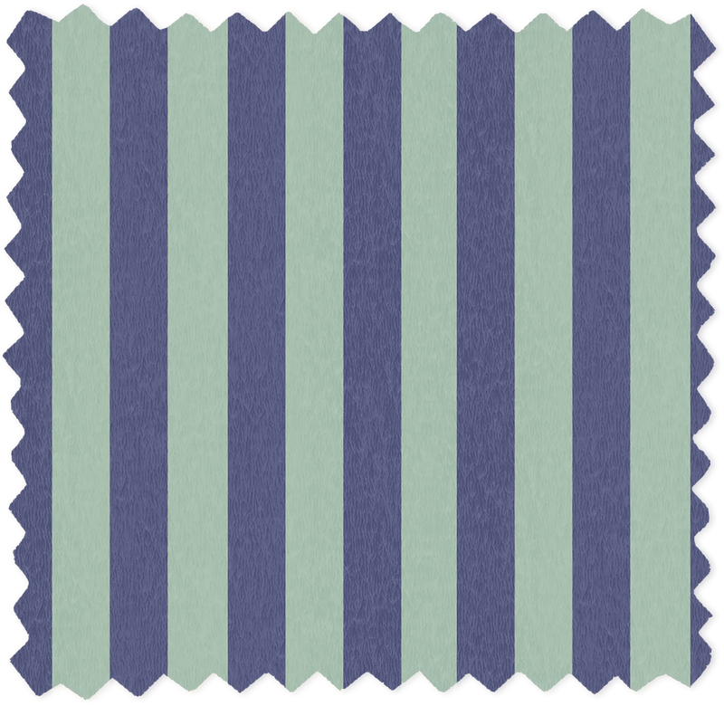 Jockey Stripe Mint Blue Linen Fabric