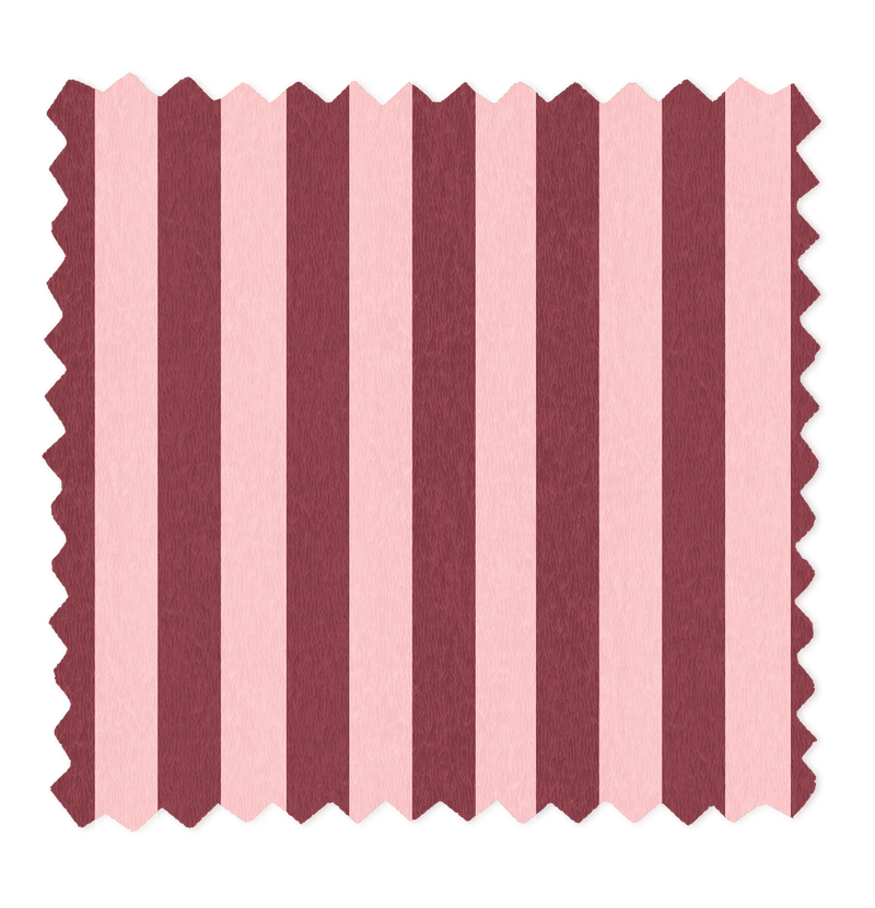 Jockey Stripe Maroon Linen Fabric