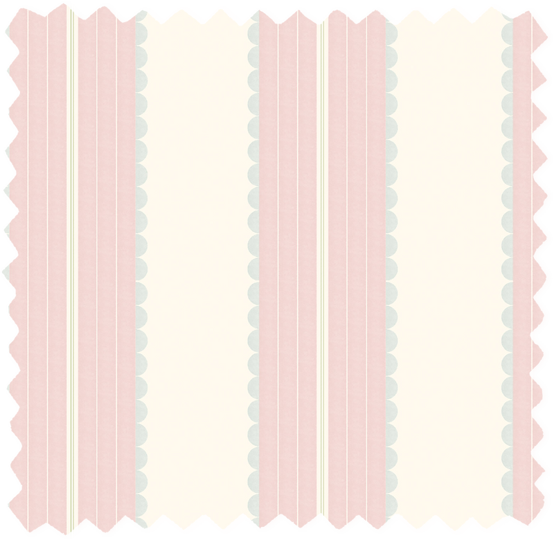 Pin Up Stripe Pastel Pink Linen Fabric