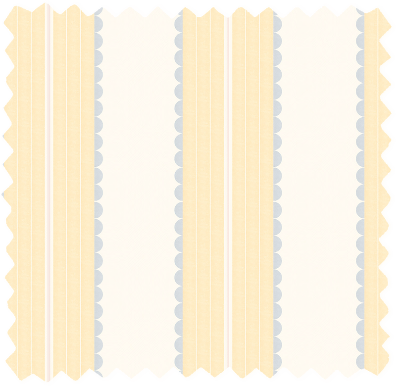 Pin Up Stripe Soft Yellow Linen Fabric