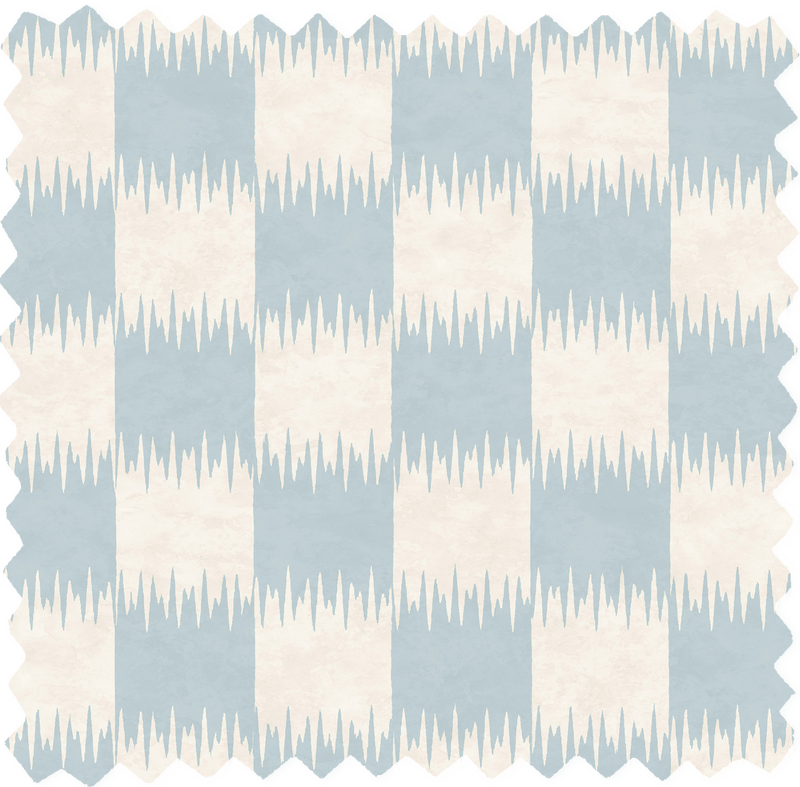 Checkmate Powder Blue Linen Fabric