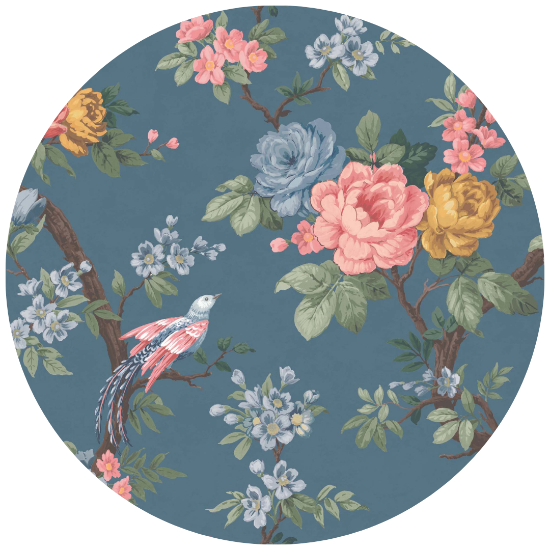 Dawn Chorus Ink Blue Velvet Fabric By Woodchip & Magnolia