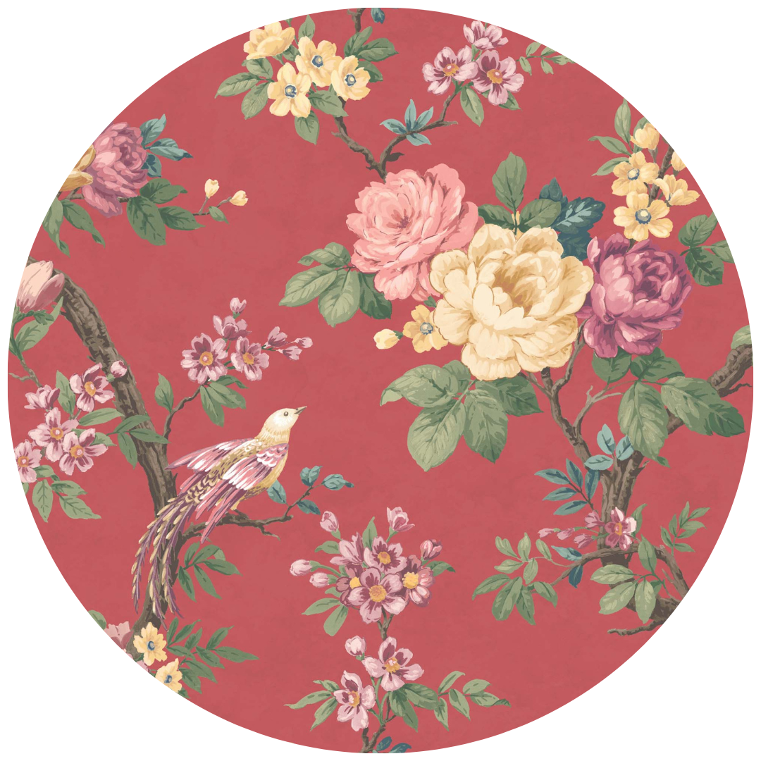 Dawn Chorus Rouge Red Velvet Fabric By Woodchip & Magnolia