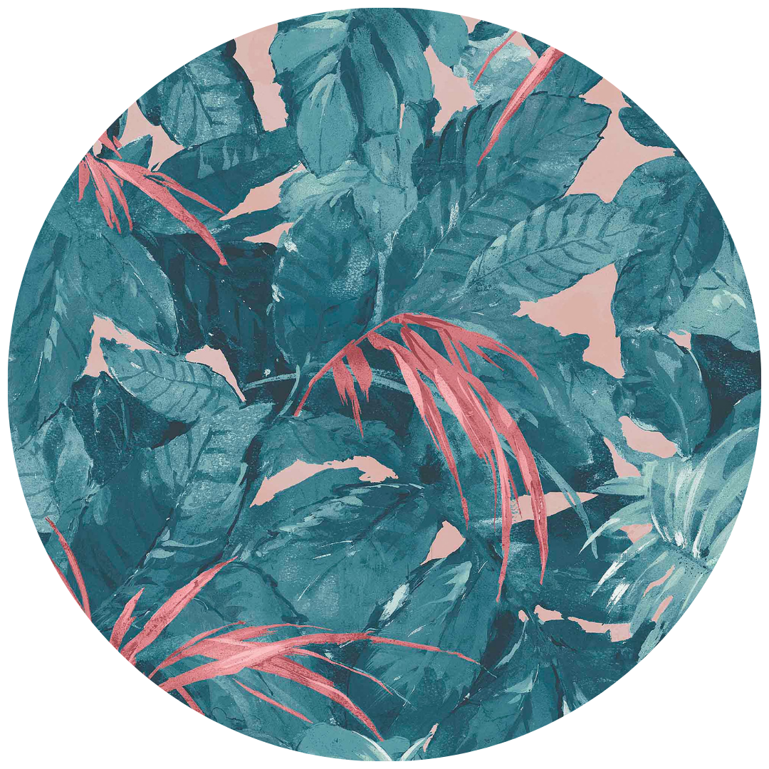 Lush Teal/Coral Velvet Fabric By Woodchip & Magnolia