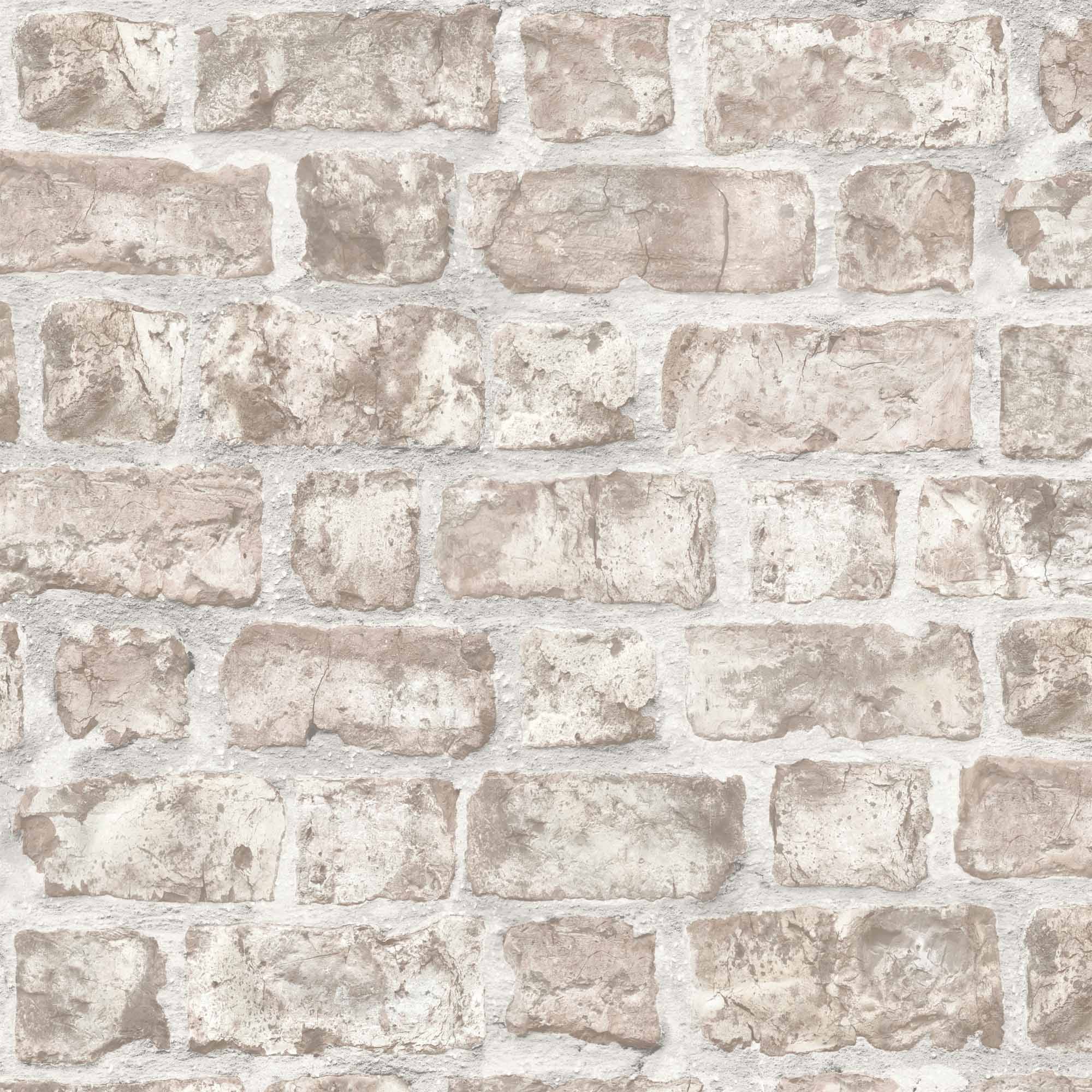 Clifton Brick Wallpaper Brick Pattern, Rustic, Beige, Brown, Textured ...